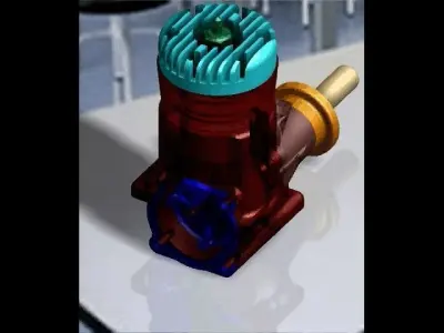 Motor de modelisme Engine model Free 3D model