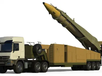 Iranian ballistic missile Emad 3D model