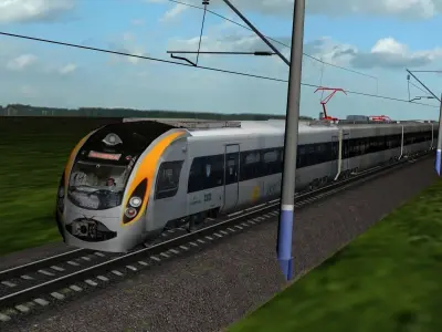 Hundai Rotem HRCS2  train production company Low-poly 3D model