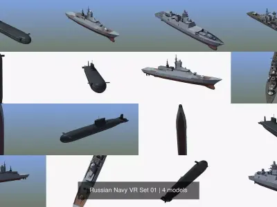 Russian Navy VR Set 01 3D Model Pack