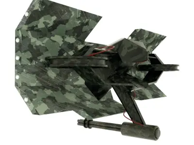 Futuristic Military Drone Low-poly 3D model by DavidUtero
