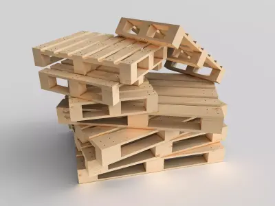 WOODEN PALLET 3D model purchase