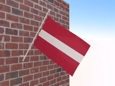 Flag of Latvia 3D model