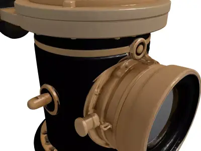 Steampunk Industrial Periscope Viewfinder 3D model