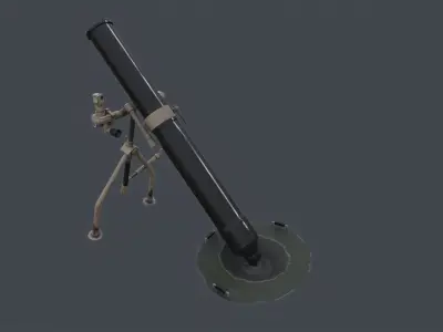 Tampella M120mm Low-poly 3D model