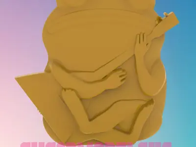 frog 3D MODEL STL FILE FOR CNC ROUTER LASER 3D print model