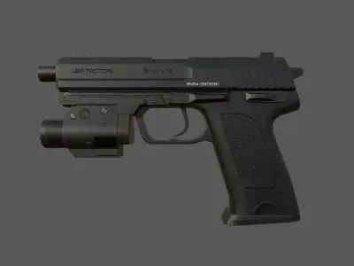 Handgun - USP Glock Game Model for games Low-poly 3D model