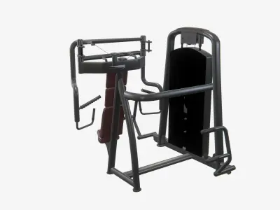 Highly detailed Chest Press Med Gym Machine PBR 3D model