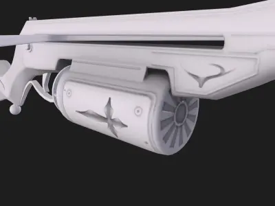 Crossbow Shotgun Low-poly 3D model