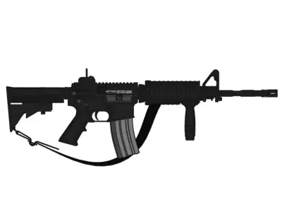m4A1 carbine complete gun 3D model