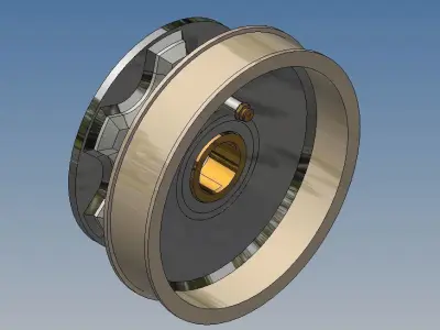 Chain wheel for 12 mm chain with 6 tooth 3D model
