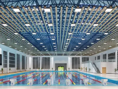 swimming pool 3D model 36