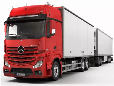 Mercedes Actros Articulated Lorry 3D model