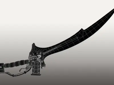 Cyberpunk Sword Low-poly 3D model purchase