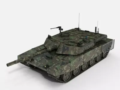 Military Tank  with Camo Variants 3D model