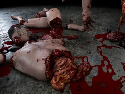 Torn Off Human Body Parts 3D model