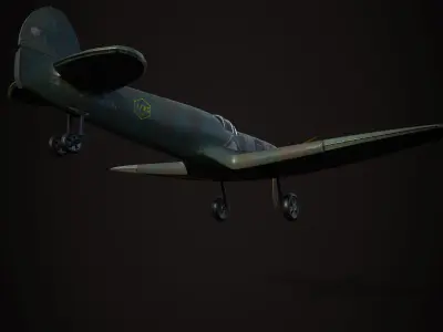 Spitfire wwii fighter plane 3D model