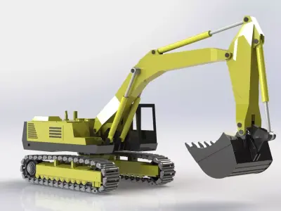 Excavator 3D model shop