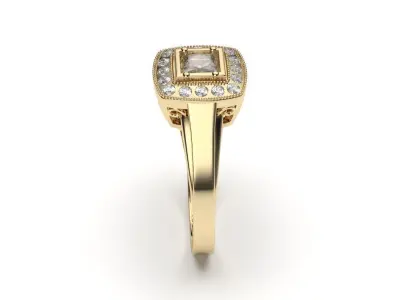 solitaire with ring sizes  8 part S130 3D print model