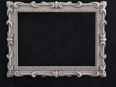 Carved Picture Frame Frame baroque Mirror 3D print model purchase