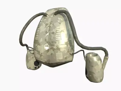 Jetpack I10 Desert Camouflage - SciFi Character Design Low-poly 3D model