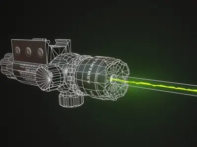 OZARK ARMAMENT Green Laser Sight System AAA PBR Game Ready Low-poly 3D model