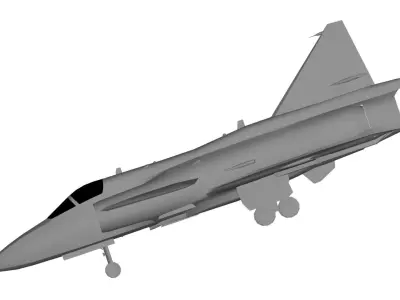Saab 37 Viggen 3D model buy