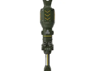 Sci-fi hydraulic plunger 3D model