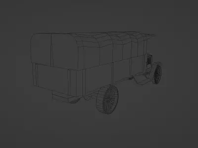 Republic Closed Truck Low-poly 3D model