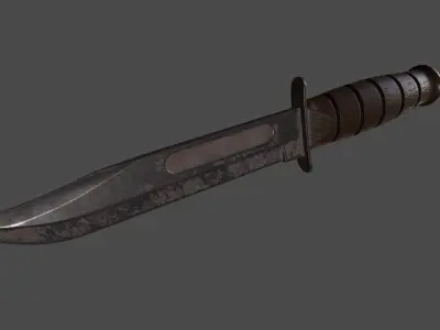 knife 8 Low-poly 3D model