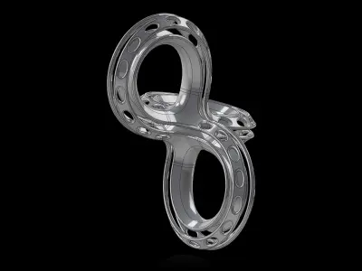 keylock infinity ring 3D print model