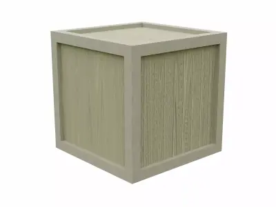 Low Poly Wooden Crate 6 Low-poly 3D model