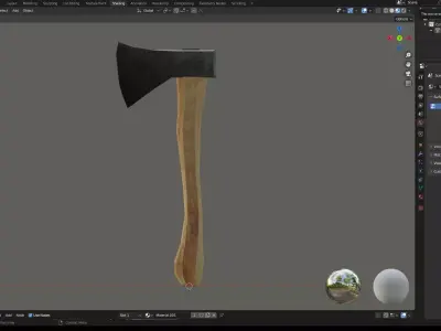 Low poly style Axe  3D model
