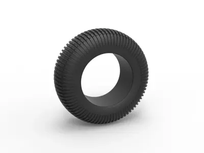 Dune buggy rear tire 21 Scale 1 to 25 3D print model