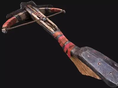 Crossbow Medieval Knight Weapon Low-poly 3D model