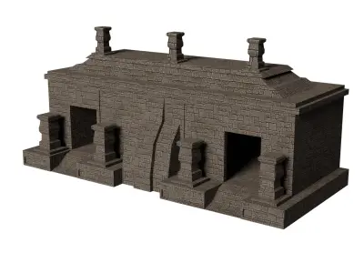 Mayan Temple Low-poly 3D model