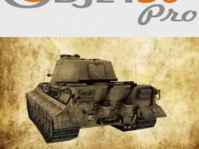 German Tank low-poly Low-poly 3D model