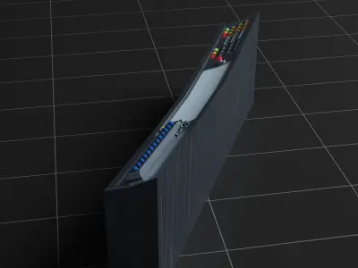 Control Panel Slighly Curved Low-poly 3D model