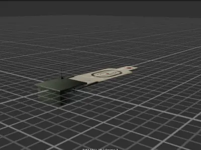 Target at the shooting range Low-poly 3D model