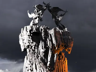 Hells Arch mountain 1  3D model