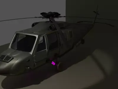 Helicopter blackhawk Free 3D model