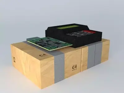 C4 bomb LowPoly Free 3D model