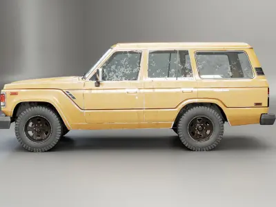 Toyota land Cruiser J60 1980-1990 aged and rusted 3D model purchase