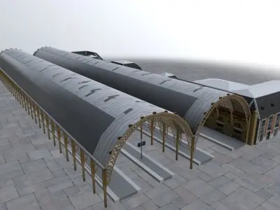 Nice Gare Low-poly 3D model