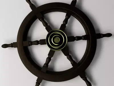 Ships Steering Wheel 2 3D model