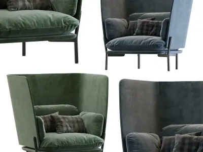 Cloud High Back One Seater LN5 by andTRADITION 3D model