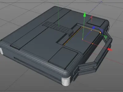 Futuristic crates hard surface realistic 3D model