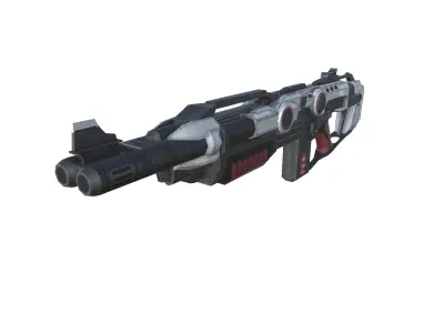 11-shotgun-SG12-gun model 3d game ready model Low-poly 3D model Low-poly 3D model