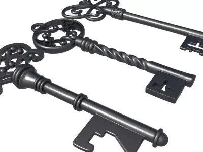 Heart Key - key printer - vintage key 3D print model