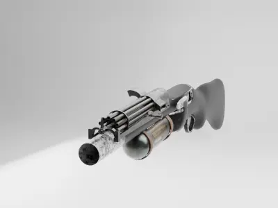 gun for game use  3D model